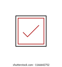 check mark ok icon. Element of text editor sign icon. Premium quality graphic design icon. Signs and symbols collection icon for websites, web design, mobile app