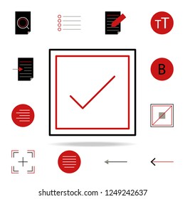 check mark ok icon. text editor icons universal set for web and mobile