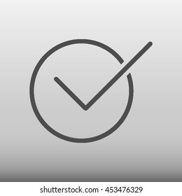 Check Mark OK Vector Icon Illustration