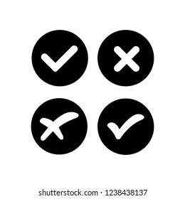 check mark on isolated white background