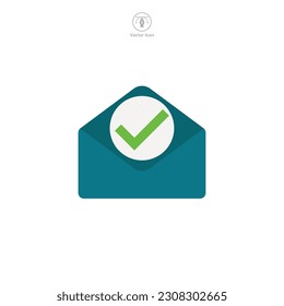 Auf E-Mail-Symbol-Vorlage markieren und Logo der Grafik- und Webdesign-Kollektion Vektorgrafik markieren