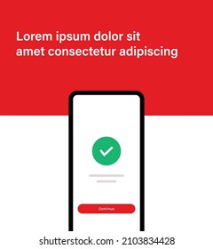 Markieren Sie auf Smartphone-Bildschirm und Digital-Technologie Banking-Anwendung flache Vektorgrafik.