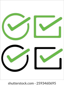 Check mark on white background