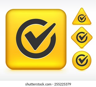 Check Mark on Yellow Buttons