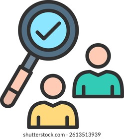 Check Mark Outline Filled Style Icon