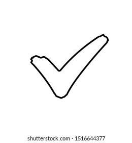 Check mark outline icon and ok symbol