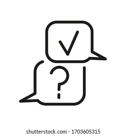 Check Mark Outline Vector Icon Isolated on White Background,  Line Tick Symbol for Web Site Design, Logo, App, UI.