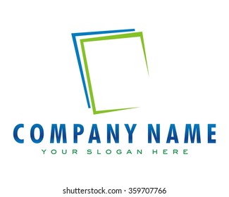 check mark paper logo icon vector