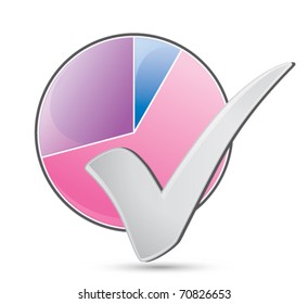 Check mark pie chart