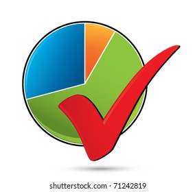 Check mark pie chart