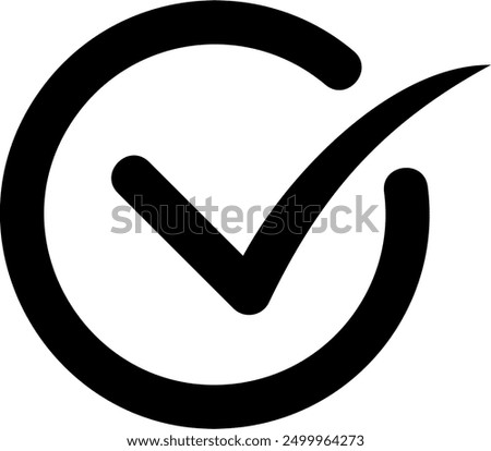 A check mark as proof that a job has been done