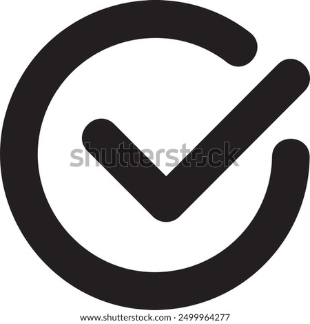 A check mark as proof that a job has been done