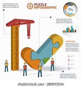 Check mark puzzle design,info graphic design,clean vector