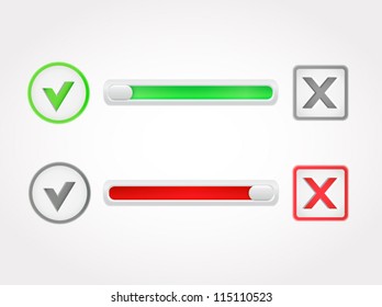 Check mark question buttons. Vector