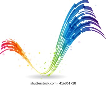 Check mark rainbow, checking design