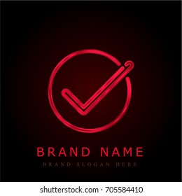 Check Mark red chromium metallic logo