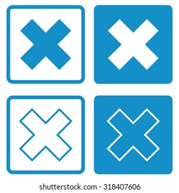 Check mark - reject icon . Vector illustration