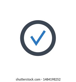 Check Mark related vector glyph icon. Isolated on white background. Vector illustration.