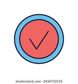 Check Mark related vector icon. Isolated on white background. Vector illustration