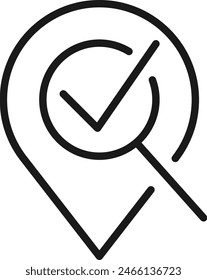 Icono de ubicación de pin de búsqueda