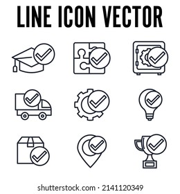 check mark set icon symbol template for graphic and web design collection logo vector illustration