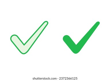 Check mark set. Check mark icon. Tick mark symbol vector