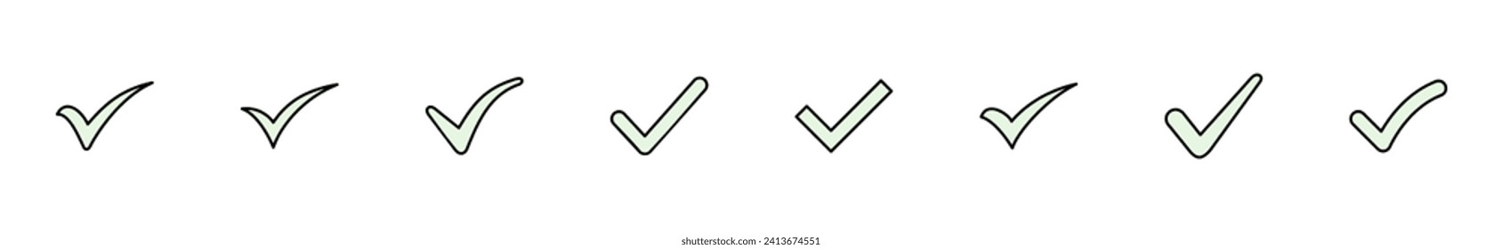 Marcar conjunto de marcas. Marcar icono. vector de símbolo de marca