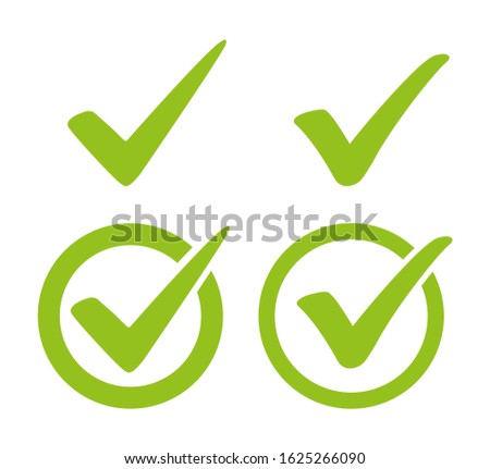 Check mark set vector icon