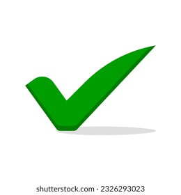 Check mark and shadow icon. Option. Vector.