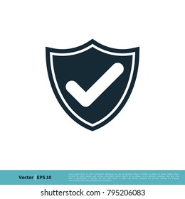 Check Mark Shield Icon Vector Logo Template Illustration Design. Vector EPS 10.