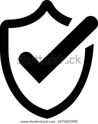 Check Mark shield icons design template, Symbol of security, safety, agreement, Data privacy protection vector, antivirus. shields logotypes with check mark, isolated on transparent background,