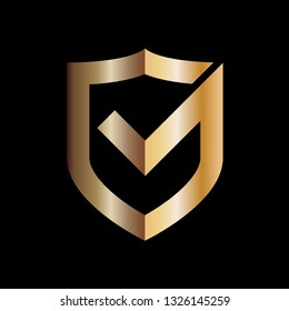 Check Mark - Shield Logo Template.