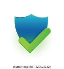check and mark shield logo ultimate defense for digital privacy vector