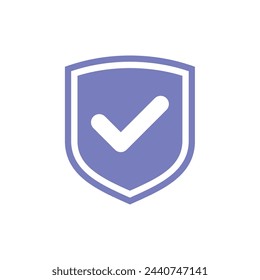 Marca de verificación Escudo Pictograma Icono Logo Plantilla Diseño de ilustración