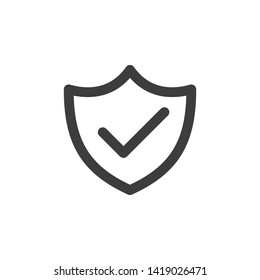 Check mark Shield Rescue Safety Icon vector Template