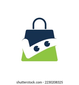 Markieren Sie das Logo der Einkaufstasche. Shopping-Sack-Symbol für das Online-Shop-Business-Logo.