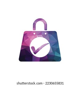 Markieren Sie das Logo der Einkaufstasche. Shopping-Sack-Symbol für das Online-Shop-Business-Logo.