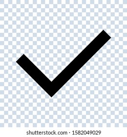Check mark sign. Black icon on blank background. vector illustration