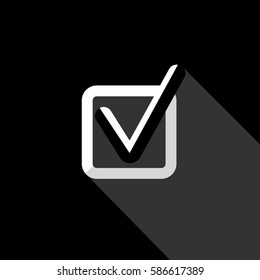 check mark sign box black