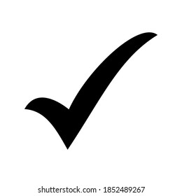 marca de verificación marca la mano aislada en fondo blanco. ilustración vectorial