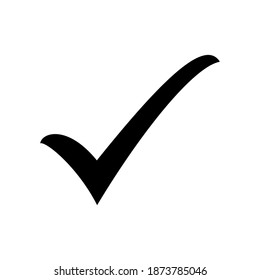 marca de verificación marca la mano aislada en fondo blanco. ilustración vectorial