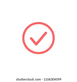 Check mark sign icon.