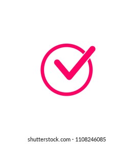 Check mark sign icon.