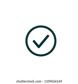 Check mark sign icon.
