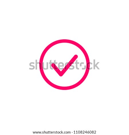 Check mark sign icon.