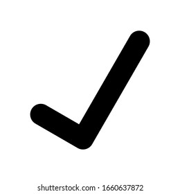 check mark sign icon isolated on white background. vector illustration