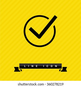 Check mark sign icon. Tick Okay Accept Valid icon button. Check confirm icon. Tick in circle sign. Ok Good Tick check list icon.