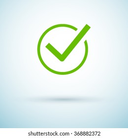 Check mark sign icon. Tick Okay Accept Valid icon button. Check confirm icon. Tick in circle sign. Ok Good Tick check list icon.