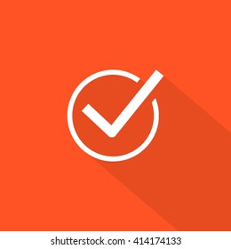 Check mark sign icon. Tick Okay Accept Valid icon button. Check confirm icon. Tick in circle sign. Ok Good Tick check list icon.