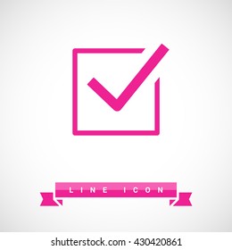 Check mark sign icon. Tick Okay Accept Valid icon button. Check confirm icon. Tick in circle sign. Ok Good Tick check list icon.